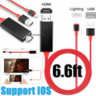 HDMI Mirror Cable Phone to TV Adapter For iPhone 6 7 8p 11 12 13 14 Pro Max XR X