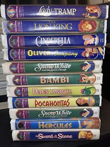 11 Walt Disney Masterpiece Collection Movies VHS