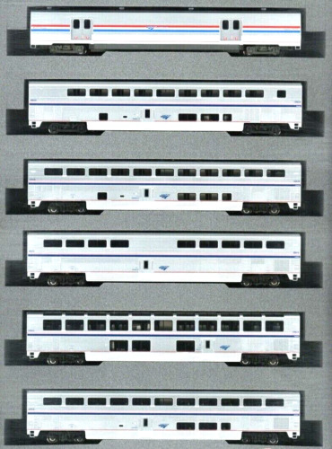 Kato N Scale ~ New 2024 ~ Amtrak Superliner Phase VI ~ 6 Pc ~ Bookcase ~ 10-1789