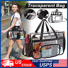 Large Capacity Clear Tote Bag with Handle Adjustable StrapDurable PVC Bag CV