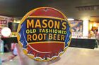 MASON'S OLD FASHION ROOT BEER PORCELAIN METAL SIGN GAS OIL SODA POP A&W DADS 66