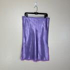 VINCE Skirt Womens 12 Silk Purple Midi Side Slit Satin