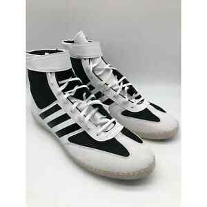 Adidas Men's Combat Speed 5 Black White Wrestling Shoes AC7501 Size 14.5 New