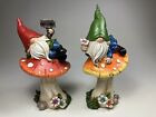 TERESA'S COLLECTIONS Garden Gnomes Statues for Yard Decor Set of 2 Cute Gnome...