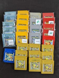 NGBG - Authentic Pokemon Gameboy Color Game Boy Pokemon YELLOW RED CRYSTAL