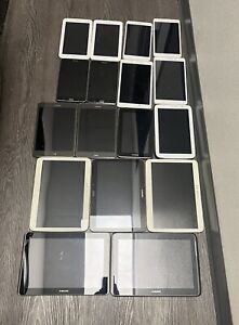 LOT of 17 Samsung Galaxy Tablets (Tab 4, Tab A) FOR PRTS