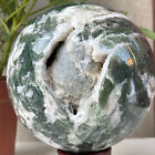 3640g Natural Moss Agate Ball Quartz Crystal Sphere Reiki Meditation Decoration