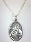 Ladies St Anthony / St Christopher Medal Necklace 20