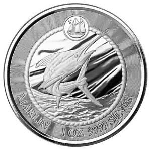 2023 1 oz Cayman Islands Marlin .999 Silver Coin Proof-like BU #A426
