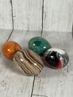 Lot Of 4 Hand-Carved Gemstone Eggs Made in Italy