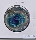 1987 American Silver Eagle Rainbow Monster Toned Coin 1 Oz $1 Uncirculated Mint