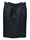 KARL LAGERFELD PARIS Wmn's Black Zip Back Knee Length Stretch Pencil Skirt sz 2