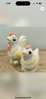 Vintage Lefton's Ceramic Pair Of Chickens