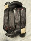 Vintage OLATHE Cowboy Boots MENS 10.5 Leather Buckaroo Pull On Western 19