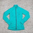 Under Armour Jacket Womens Small Green Teal Lightweight Zip Coat Fitted Running