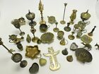 Lot of 50 Brass Silver, Misc Items, Cups Ashtrays Animals and More Parts Only