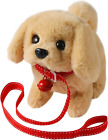 Plush Golden Retriever Toy Puppy Electronic Interactive Dog - Walking, Barking,