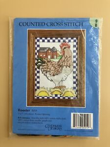 New ListingCandamar Designs •Rooster• Counted Cross Stitch Kit, Sealed