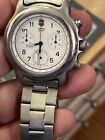 Rare Men's Stainless Vintage 90's CHRONOGRAPH Watch SWISS ARMY 