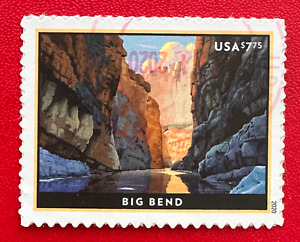 2020 US Stamp SC#5429 $7.75 Big Bend National Park Texas Priority Mail Used