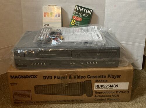 Magnavox DV225MG9-VCR DVD Combo Video Cassette Recorder NEW  With ACCESSORIES
