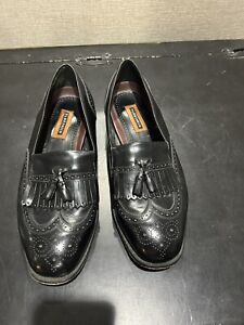 Men's Florsheim Black Leather Dress Shoes Wingtip Size 13 3E Wide 17073-01