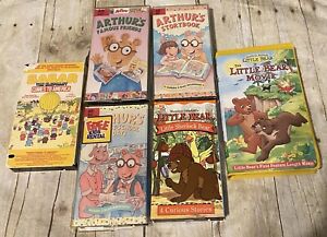 Nick Jr VHS Lot (6) Arthur Little Bear Babar Tested