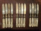 12 American Cutlery Company Knives- Antique, Sterling Silver & Mother of Pearl