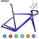 AIRWOLF Carbon Gravel Frame Road Bike Cyclocross Bicycle Transparent Paint 700c