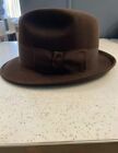Vintage Royal Stetson Stratoliner Brown Fedora 1940s Early 1950s Size 6 5/8 Mint
