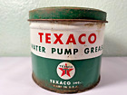 VINTAGE 1950's Texaco Water Pump Grease Tin - 1 LB Variation - COOL!