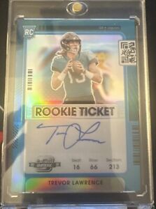 New Listing2021 Contender Optic Rookie Ticket Teal Auto Trevor Lawrence /50