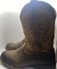ARIAT Size 11.5 D Heritage Brown Leather Round Toe Pull On Western Boots Men’s