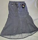 Jeanology Vintage Maxi Gray Denim Skirt NWT Sz 10