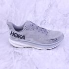 Hoka One One Mens Clifton 9 Running Shoes 12 Gray Comfort Cushioned Lightweight