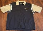 Vintage BC Ethic Lounge Shirt Men XL Bowling  Button Up Shirt Rockabilly USA