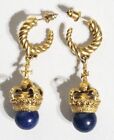 Rare MFA Museum Fine Arts Boston The Crown Jewel Lapis Lazuli 14K Post Earrings
