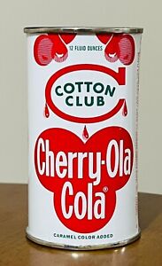 *Near Mint* Cotton Club Cherry-Ola Cola Soda Flat Top Soda Can--Pre-Zip Code