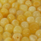Baltic amber loose 7-8mm beads 10 gr yellow natural