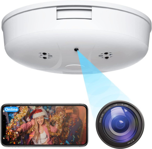 Hidden Mini Spy Camera in Smoke Detector 1080P WiFi Night Vision Home Security
