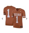 Nike Men's Texas Longhorns #1 Burnt Orange Dri-FIT Limited VF Football Jersey