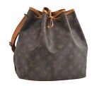 Authentic Louis Vuitton Monogram Petit Noe M42226 Shoulder Drawstring Bag 6129I