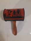 Vintage 1910 Haloween Noise Maker Rattle Can T. Cohn Cat Owl Moon Witch Litho
