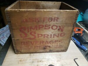 New ListingAntique Simpson Spring Wooden Crate Box