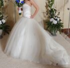 Christina Wu 1591015 Ivory Silver Stunning Wedding Gown Dress sz 6  $1625 retail