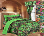 9 PC FULL SIZE BIOHAZARD GREEN CAMO COMFORTER, SHEETS AND PILLOWCASES!!