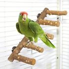 Bird Ladder Perch Cage Nature Wood Stand Parrot Chew Toy for Small Medium Par...