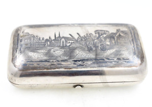 1873 Russian Niello Enamel & 84 Silver Snuff Box