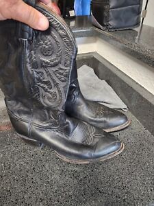 TONY LAMA  Vintage CZ820 Black Cowboy Boots Shoes Men's Sz 11 D USA