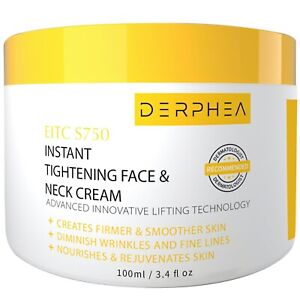 Derphea Instant Tightening Face & Neck Cream, Advanced Technology, 3.4 fl oz